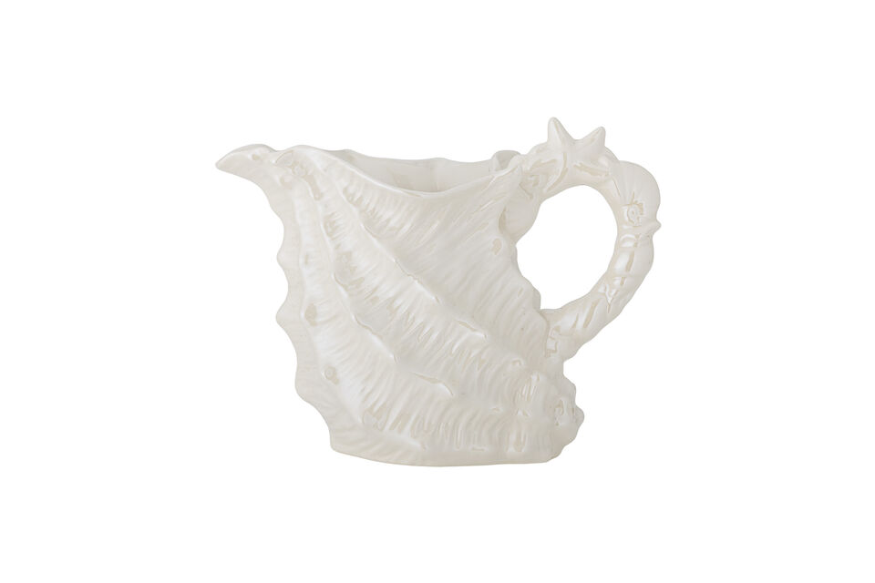 Pichet D12,5xH18 cm en grès blanc Shellie Bloomingville