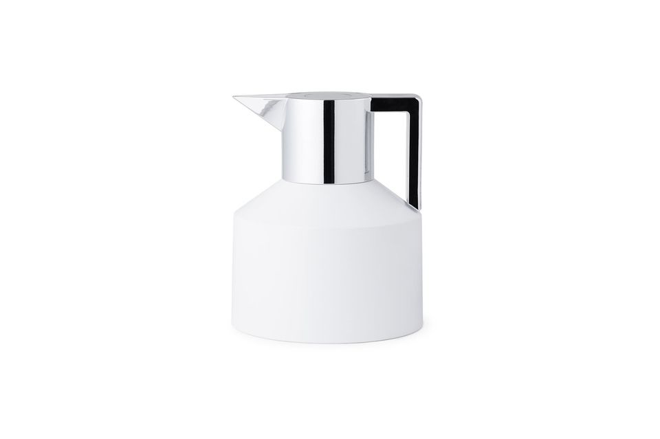 Pichet isotherme 1L blanc et argenté Geo Normann Copenhagen