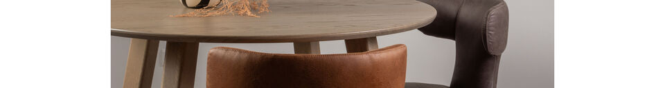 Mise en avant matière Pieds de table 4 positions Chêne Pebble Grey Haarlem (Set de 2)