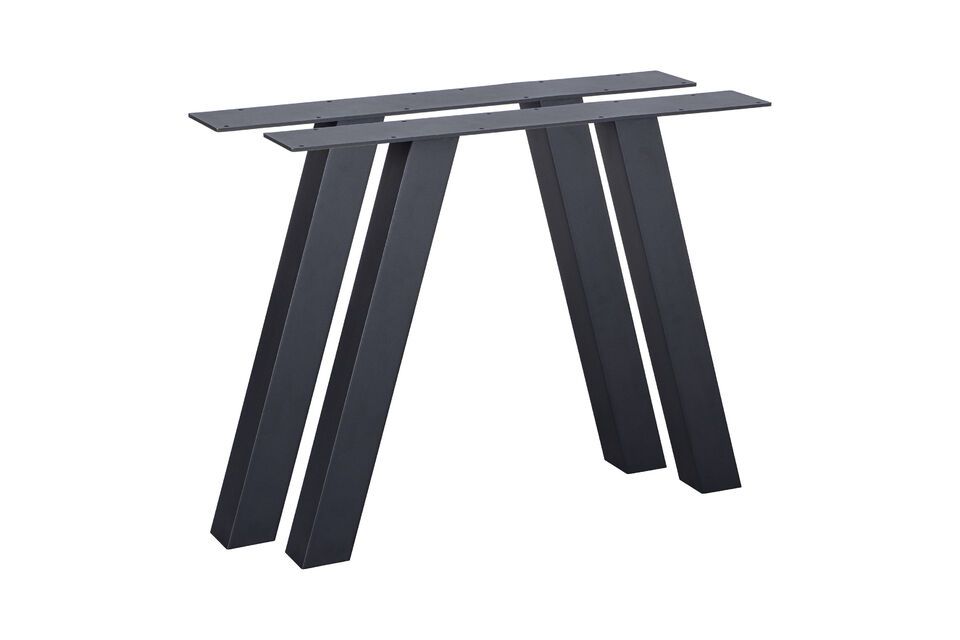 Pieds de table d'éxterieur en métal noir Tablo Woood