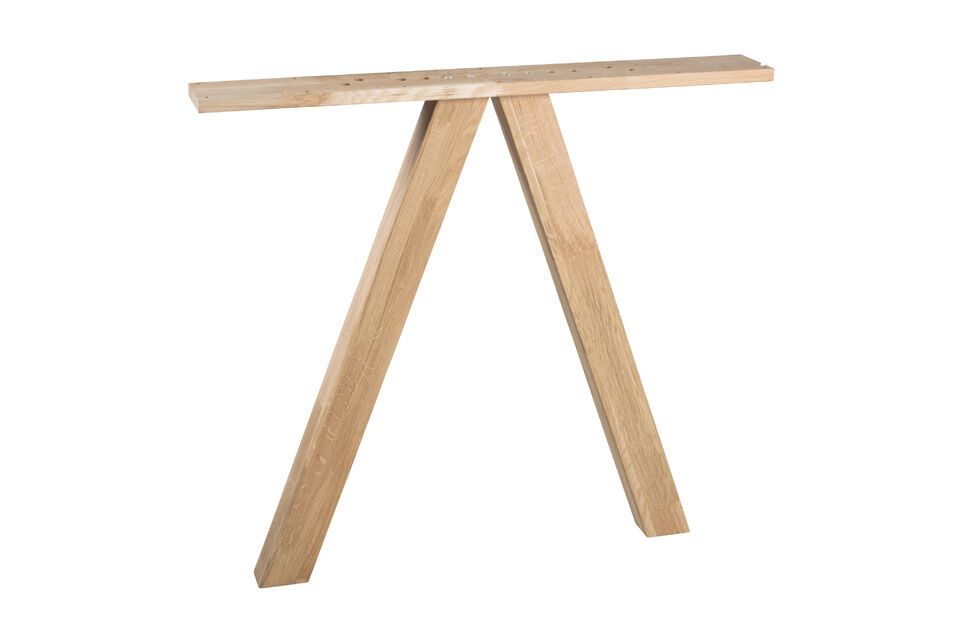 Ce pied de table en chêne brut de la série Tablo permet de créer la table de salle à manger