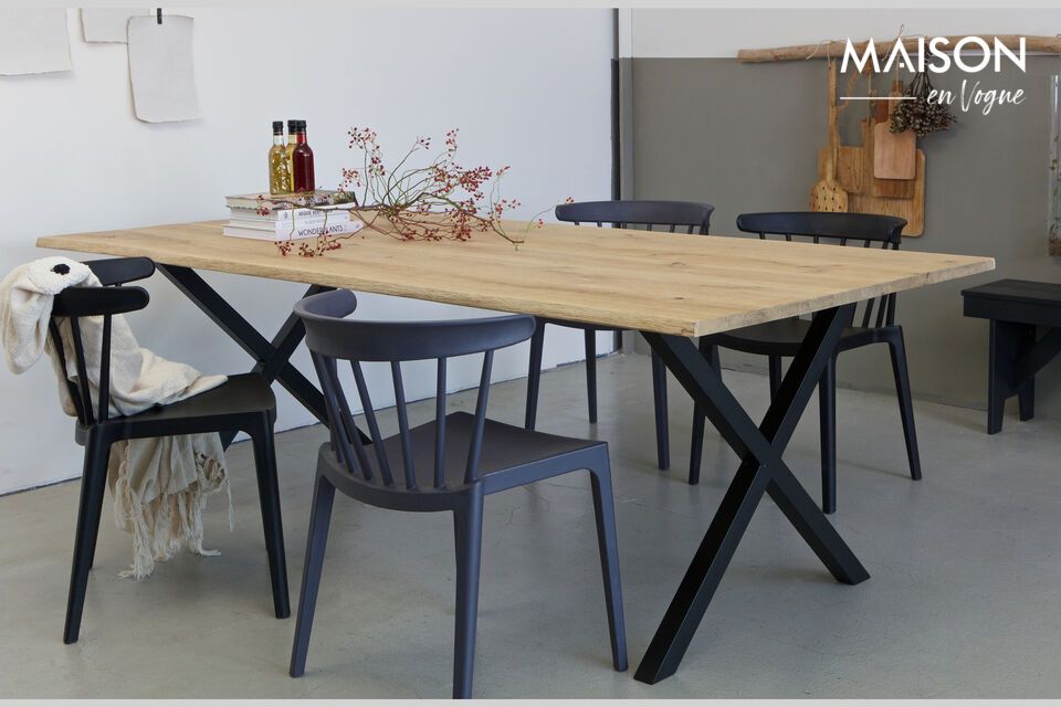 Pied de table Tablo, acier noir, design et contemporain