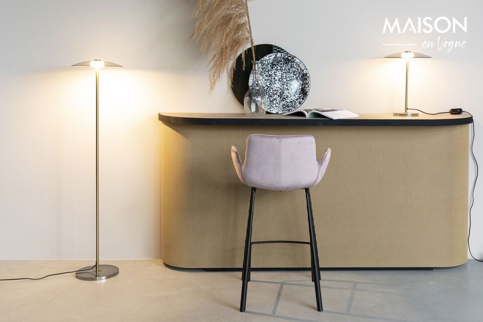 The soft velvet surface invites you to sit back and enjoy exceptional comfort