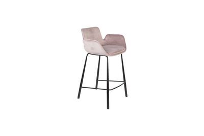 Pink velvet counter stool Brit
