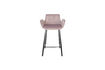 Miniature Pink velvet counter stool Brit 6