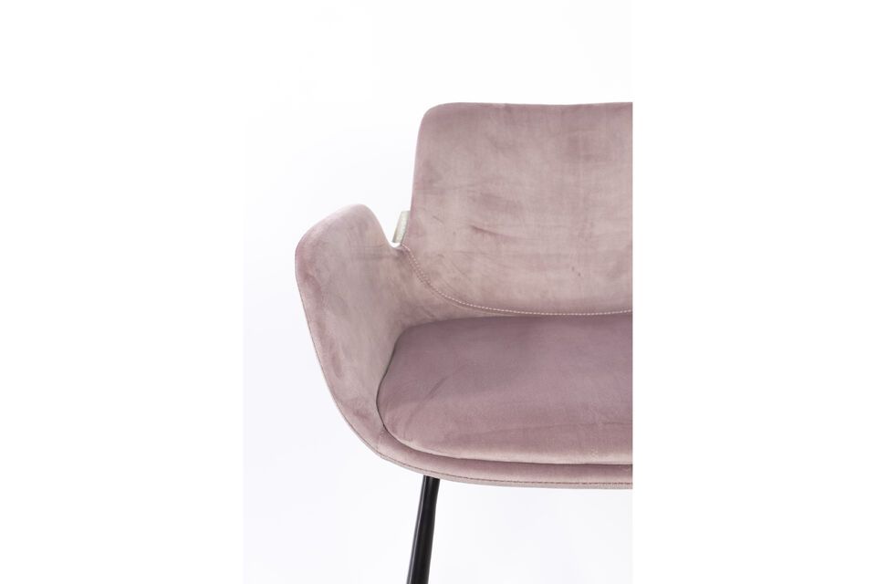 Pink velvet counter stool Brit - 11