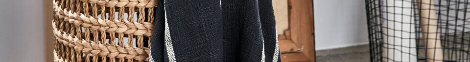 Materiali prima di tutto Plaid 130x180 cm Cotone Bianco Sporco e Grigio Tuur