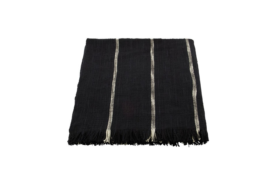 Plaid 130x180 cm Cotone Bianco Sporco e Grigio Tuur House Doctor