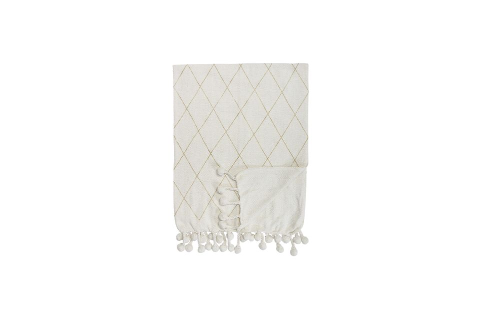 Plaid Laval Coton Blanc Bloomingville