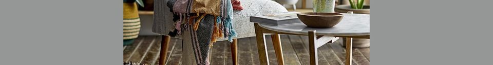 Mise en avant matière Plaid Osches en coton