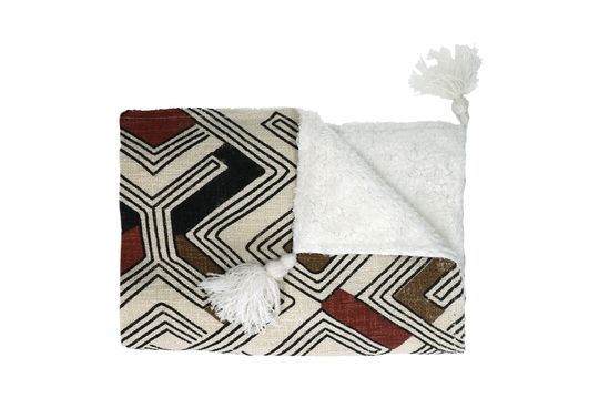Plaid Toudou Rayé en Coton 160 x 130 Multicolore