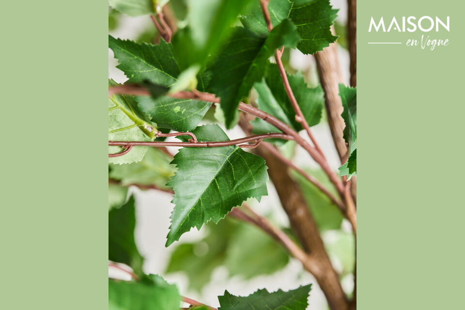 L\'arbre artificiel HDHornbeam est conçu avec des branches structurées pour un aspect réaliste et