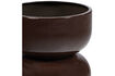 Miniatuur Plantenpot laag metaal paars/bruin TOVAL 6
