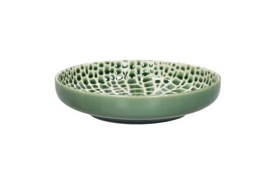 Plat en porcelaine verte Lotus