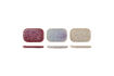 Miniature Plate set of 3 in rose stoneware Addison 1