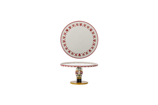 Plateau à gâteau D20xH10 cm en grès multicolore Jolly