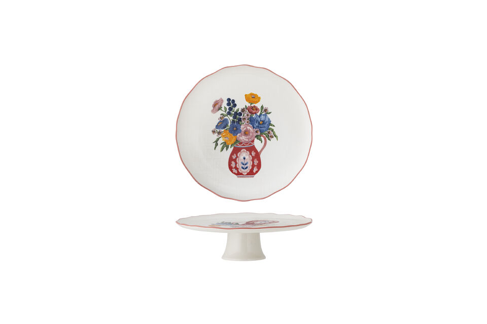 Plateau à gâteau Ø28xH9 cm en grès multicolore Dorothy Bloomingville