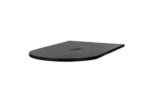 Plateau de table d'extrémité rond 210x120 cm Frêne Noir Mat TABLO LUNGO