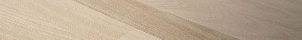Mise en avant matière Plateau de table ovale 220x90 en bois beige clair Tablo