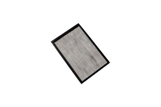 Plateau en bois noir et blanc Rectangulaire