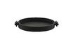 Miniature Plateau rond en bois de manguier noir Block 1