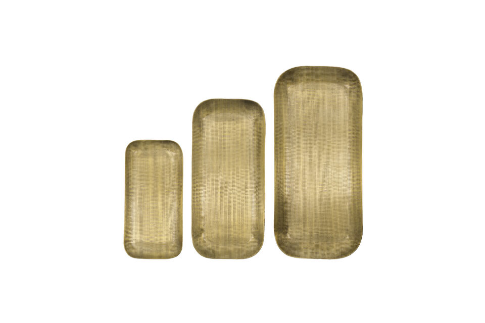Plateaux (Lot de 3) Aluminium Doré HDPlato House Doctor