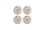Miniature Plates D16 cm set of 4 in multicolor stoneware Mary Clipped