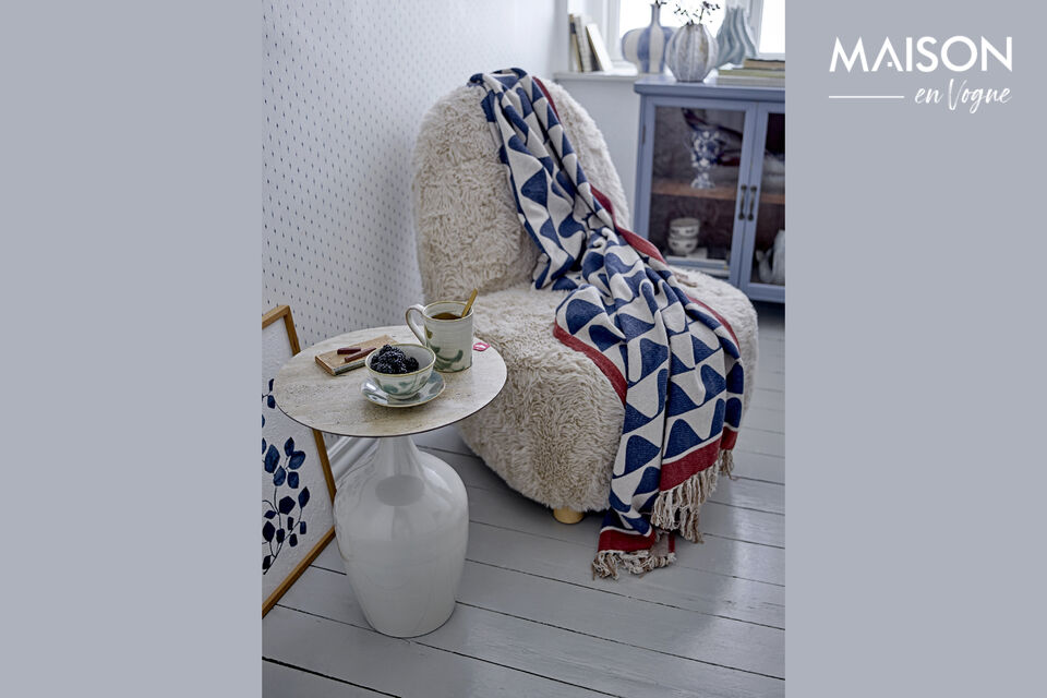 The soft beige base is combined with green and brown tones, creating a muted and artistic look