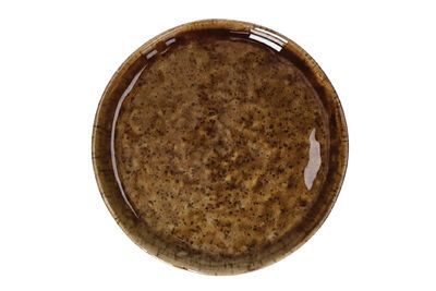 Plato de gres marrón Spiro