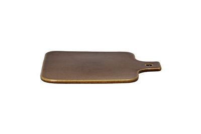 Plato de gres marrón Spiro