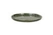Miniatura Plato de gres verde oscuro Spiro 1