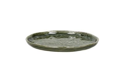 Plato de gres verde oscuro Spiro