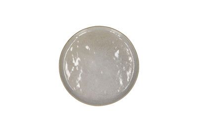 Plato de postre de gres blanco Spiro