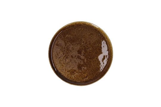 Plato de postre de gres marrón Spiro