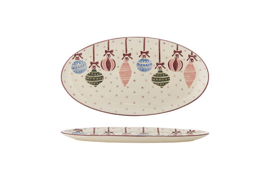 Plato de servir 32x19 cm de gres multicolor Ornamentia Clipped