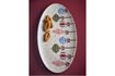 Miniatura Plato de servir 32x19 cm de gres multicolor Ornamentia 3