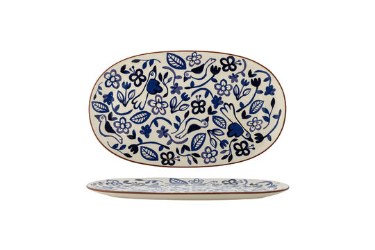 Plato de servir de gres multicolor Figuria Clipped