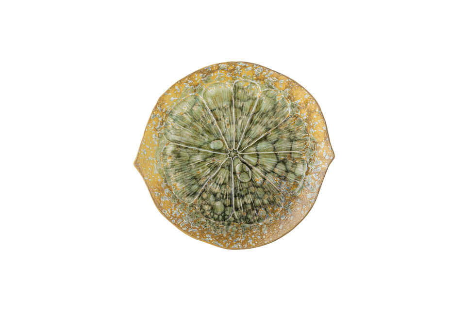 Plato de servir Ø30,5 cm de gres verde Milani - 5