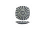 Miniatura Plato de servir Ø32 cm de gres gris Ramie Clipped