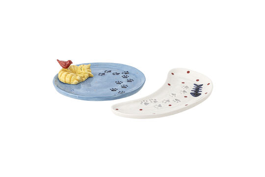 Plato de servir Set de 2 de gres multicolor Bitte