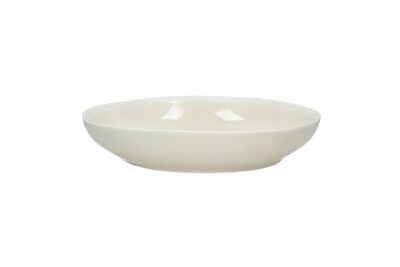 Plato hondo de porcelana beige Biscotti