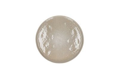 Plato llano de gres blanco Spiro