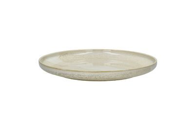 Plato llano de porcelana beige Nougat