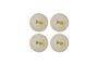 Miniatura Plato Ø21 cm (Set de 4) de gres amarillo Hadden Clipped