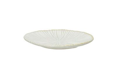 Plato para pan y mantequilla de porcelana blanca Mysa