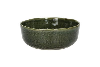 Plato sopero de gres verde oscuro Spiro