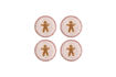 Miniatura Platos de Navidad set de 4 Ø16 cm de gres rosa Binna 1