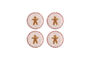 Miniatura Platos de Navidad set de 4 Ø16 cm de gres rosa Binna Clipped