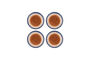Miniatura Platos Ø20,5 cm set de 4 de gres multicolor Tatum Clipped