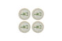 Miniatura Platos (set de 4) Ø21 cm de gres verde Hadden Clipped